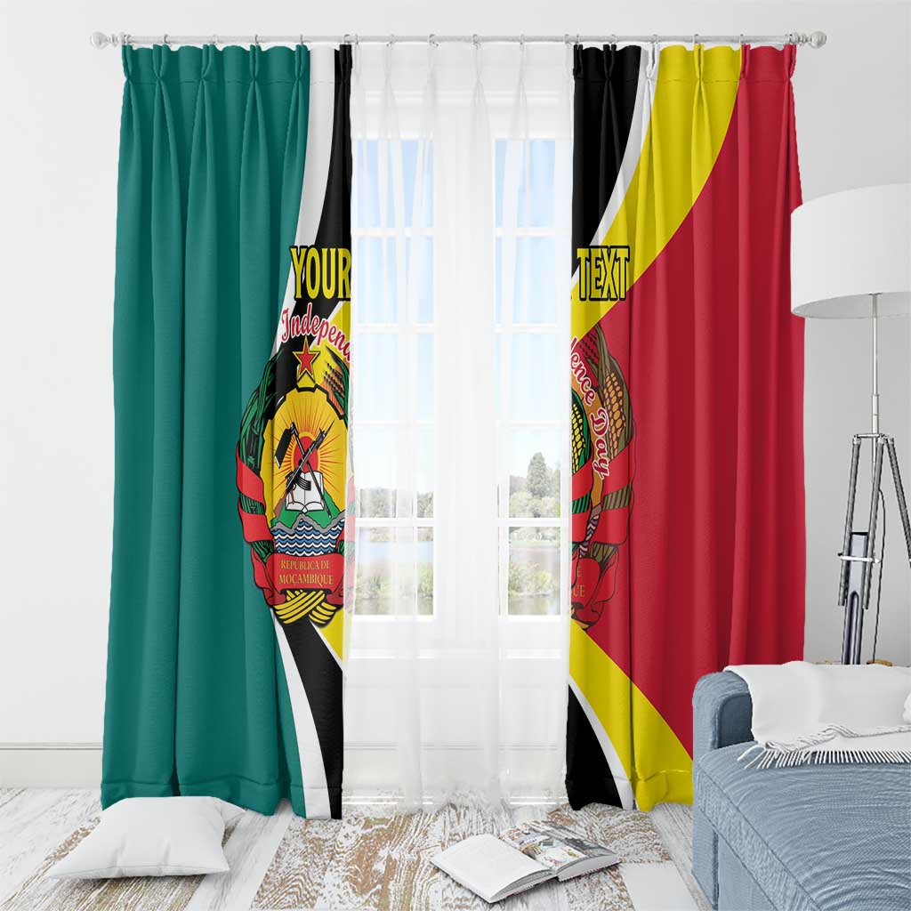 Personalized Mozambique Window Curtain 50 Years Anniversary Independence Day
