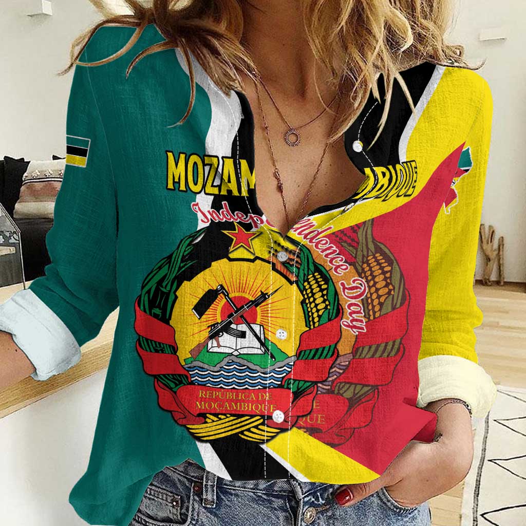 Personalized Mozambique Women Casual Shirt 50 Years Anniversary Independence Day