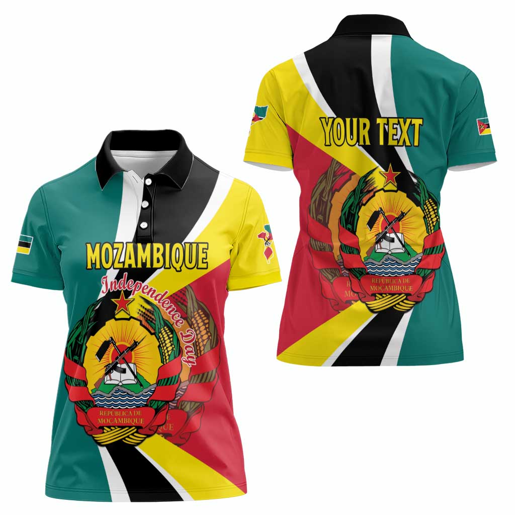 Personalized Mozambique Women Polo Shirt 50 Years Anniversary Independence Day