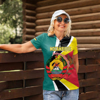 Personalized Mozambique Women Polo Shirt 50 Years Anniversary Independence Day