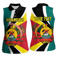 Personalized Mozambique Women Sleeveless Polo Shirt 50 Years Anniversary Independence Day