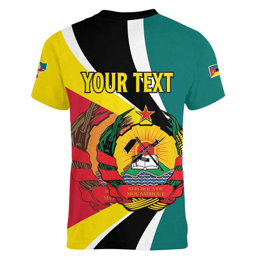 Personalized Mozambique Women V-Neck T-Shirt 50 Years Anniversary Independence Day