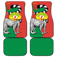 Happy Madagascar Independence Day Car Mats Ring-Tailed Lemur With Seal Of Madagasikara