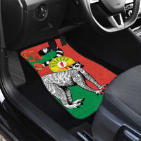 Happy Madagascar Independence Day Car Mats Ring-Tailed Lemur With Seal Of Madagasikara