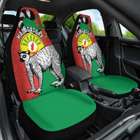 Happy Madagascar Independence Day Car Seat Cover Ring-Tailed Lemur With Seal Of Madagasikara
