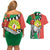 Happy Madagascar Independence Day Couples Matching Off Shoulder Short Dress and Hawaiian Shirt Ring-Tailed Lemur With Seal Of Madagasikara