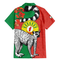 Happy Madagascar Independence Day Family Matching Mermaid Dress and Hawaiian Shirt Ring-Tailed Lemur With Seal Of Madagasikara