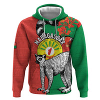 Happy Madagascar Independence Day Hoodie Ring-Tailed Lemur With Seal Of Madagasikara