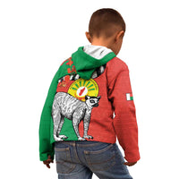 Happy Madagascar Independence Day Kid Hoodie Ring-Tailed Lemur With Seal Of Madagasikara