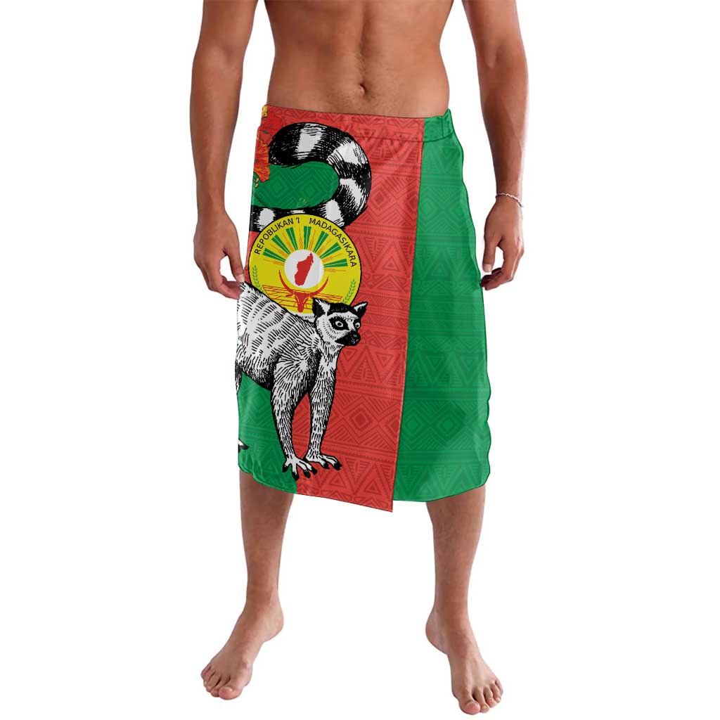 Happy Madagascar Independence Day Lavalava Ring-Tailed Lemur With Seal Of Madagasikara