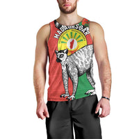 Happy Madagascar Independence Day Men Tank Top Ring-Tailed Lemur With Seal Of Madagasikara