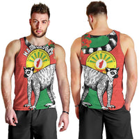 Happy Madagascar Independence Day Men Tank Top Ring-Tailed Lemur With Seal Of Madagasikara