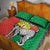 Happy Madagascar Independence Day Quilt Bed Set Ring-Tailed Lemur With Seal Of Madagasikara