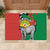 Happy Madagascar Independence Day Rubber Doormat Ring-Tailed Lemur With Seal Of Madagasikara
