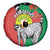 Happy Madagascar Independence Day Spare Tire Cover Ring-Tailed Lemur With Seal Of Madagasikara