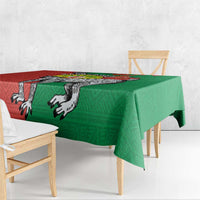 Happy Madagascar Independence Day Tablecloth Ring-Tailed Lemur With Seal Of Madagasikara