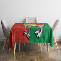 Happy Madagascar Independence Day Tablecloth Ring-Tailed Lemur With Seal Of Madagasikara