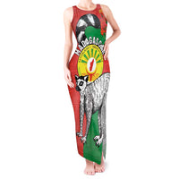 Happy Madagascar Independence Day Tank Maxi Dress Ring-Tailed Lemur With Seal Of Madagasikara