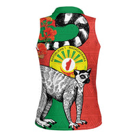 Happy Madagascar Independence Day Women Sleeveless Polo Shirt Ring-Tailed Lemur With Seal Of Madagasikara