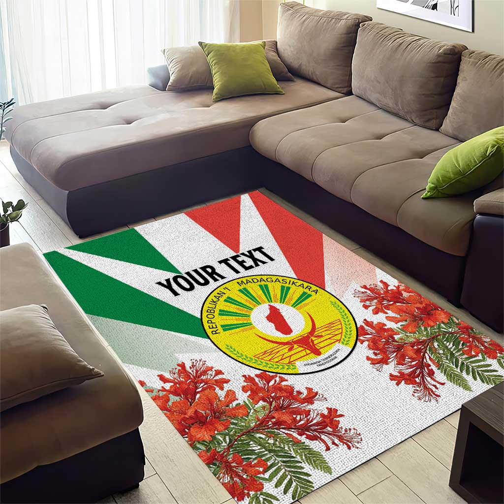 Personalized Madagasikara Area Rug Seal With Poinciana