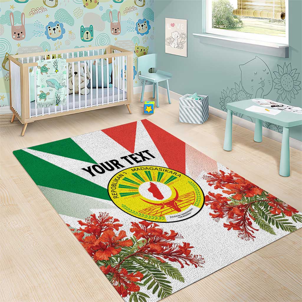 Personalized Madagasikara Area Rug Seal With Poinciana