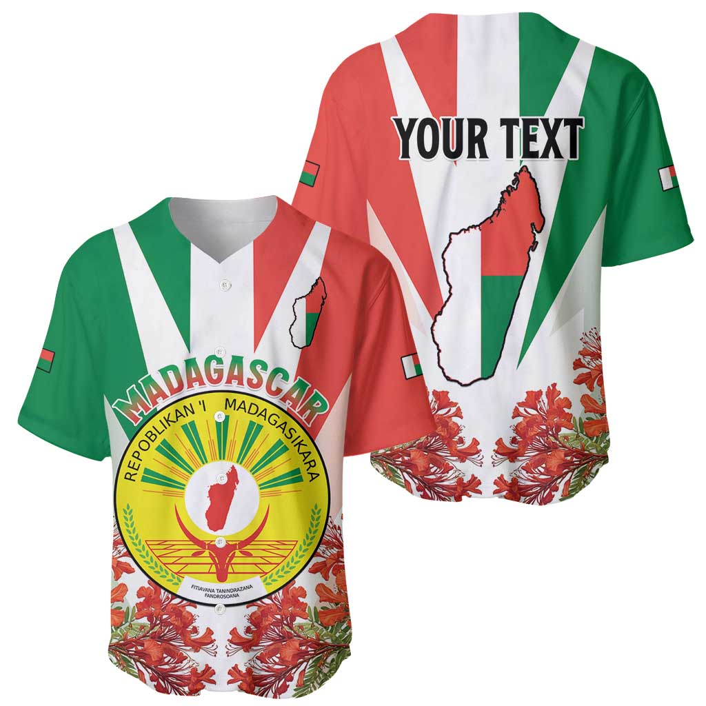 Personalized Madagasikara Baseball Jersey Seal With Poinciana