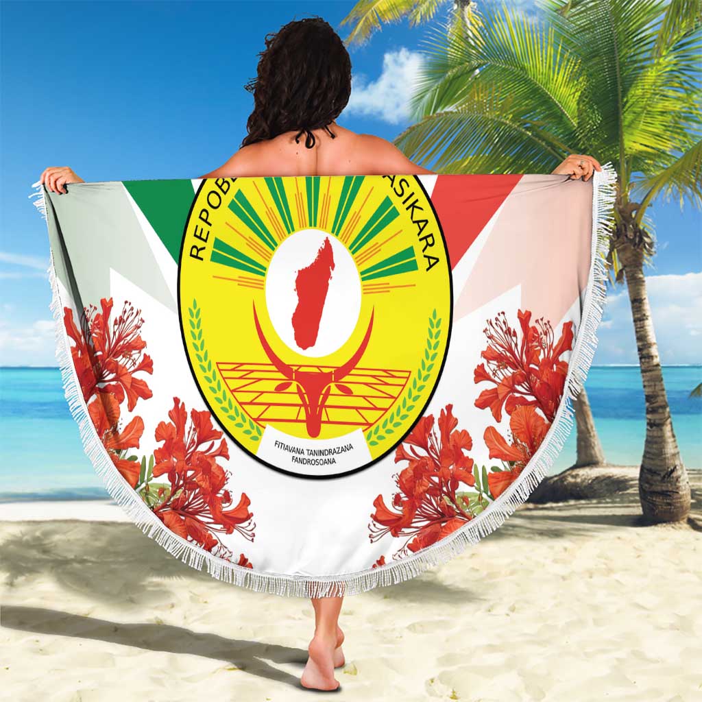 Personalized Madagasikara Beach Blanket Seal With Poinciana