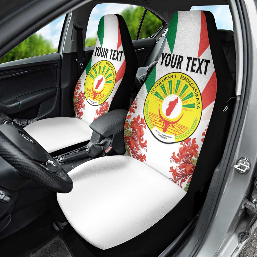 Personalized Madagasikara Car Seat Cover Seal With Poinciana