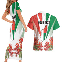 Personalized Madagasikara Couples Matching Short Sleeve Bodycon Dress and Hawaiian Shirt Seal With Poinciana