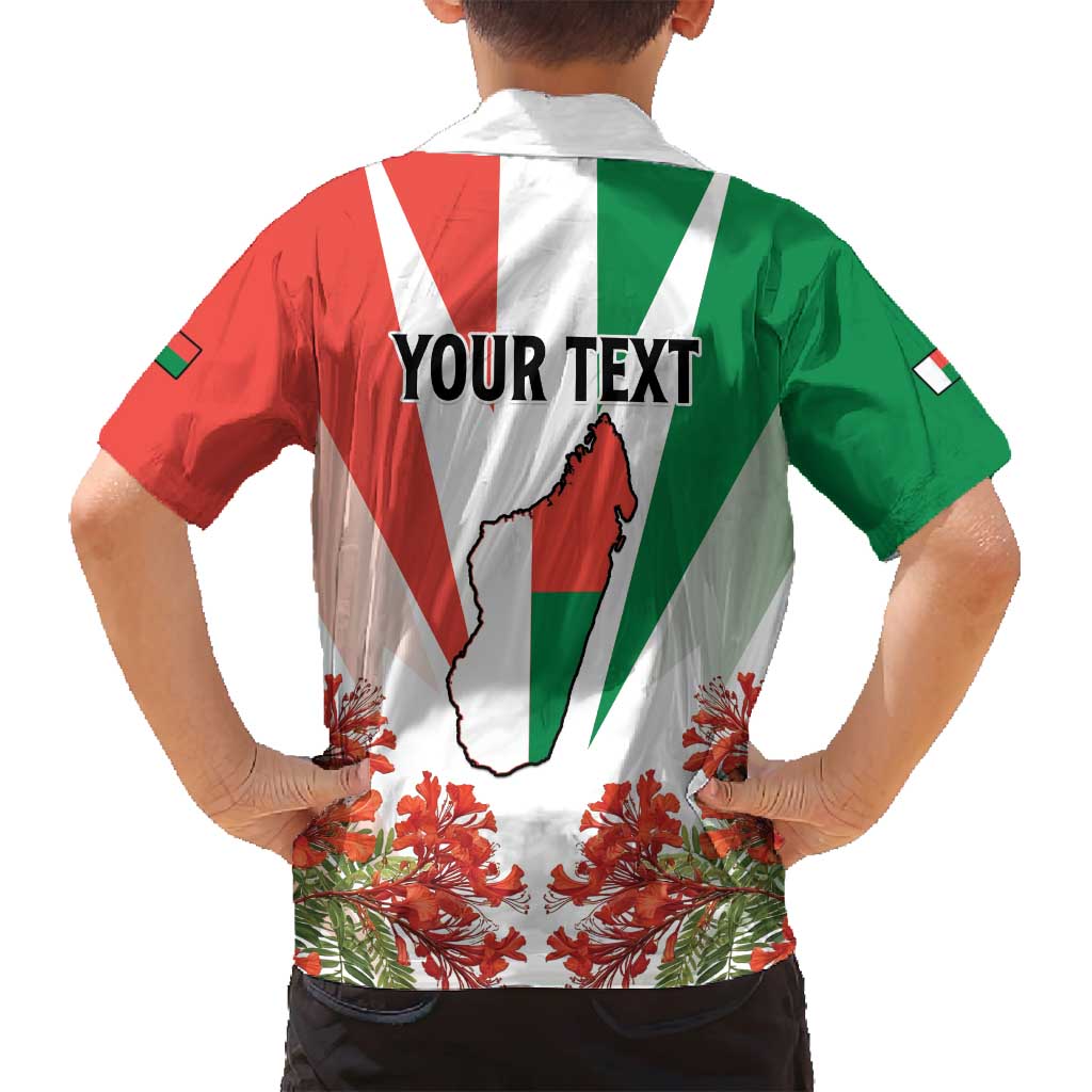 Personalized Madagasikara Family Matching Long Sleeve Bodycon Dress and Hawaiian Shirt Seal With Poinciana