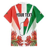 Personalized Madagasikara Family Matching Long Sleeve Bodycon Dress and Hawaiian Shirt Seal With Poinciana