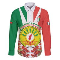 Personalized Madagasikara Family Matching Long Sleeve Bodycon Dress and Hawaiian Shirt Seal With Poinciana