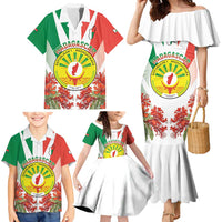 Personalized Madagasikara Family Matching Mermaid Dress and Hawaiian Shirt Seal With Poinciana