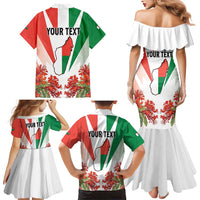 Personalized Madagasikara Family Matching Mermaid Dress and Hawaiian Shirt Seal With Poinciana