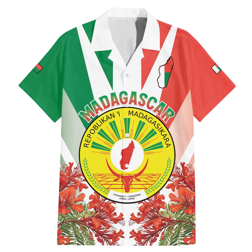 Personalized Madagasikara Family Matching Mermaid Dress and Hawaiian Shirt Seal With Poinciana