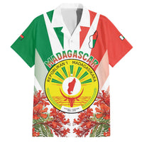 Personalized Madagasikara Family Matching Off The Shoulder Long Sleeve Dress and Hawaiian Shirt Seal With Poinciana