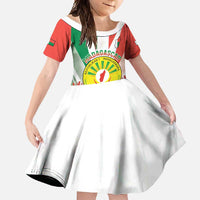 Personalized Madagasikara Family Matching Off Shoulder Maxi Dress and Hawaiian Shirt Seal With Poinciana