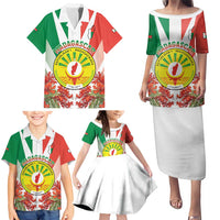 Personalized Madagasikara Family Matching Puletasi and Hawaiian Shirt Seal With Poinciana