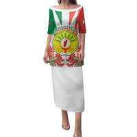 Personalized Madagasikara Family Matching Puletasi and Hawaiian Shirt Seal With Poinciana