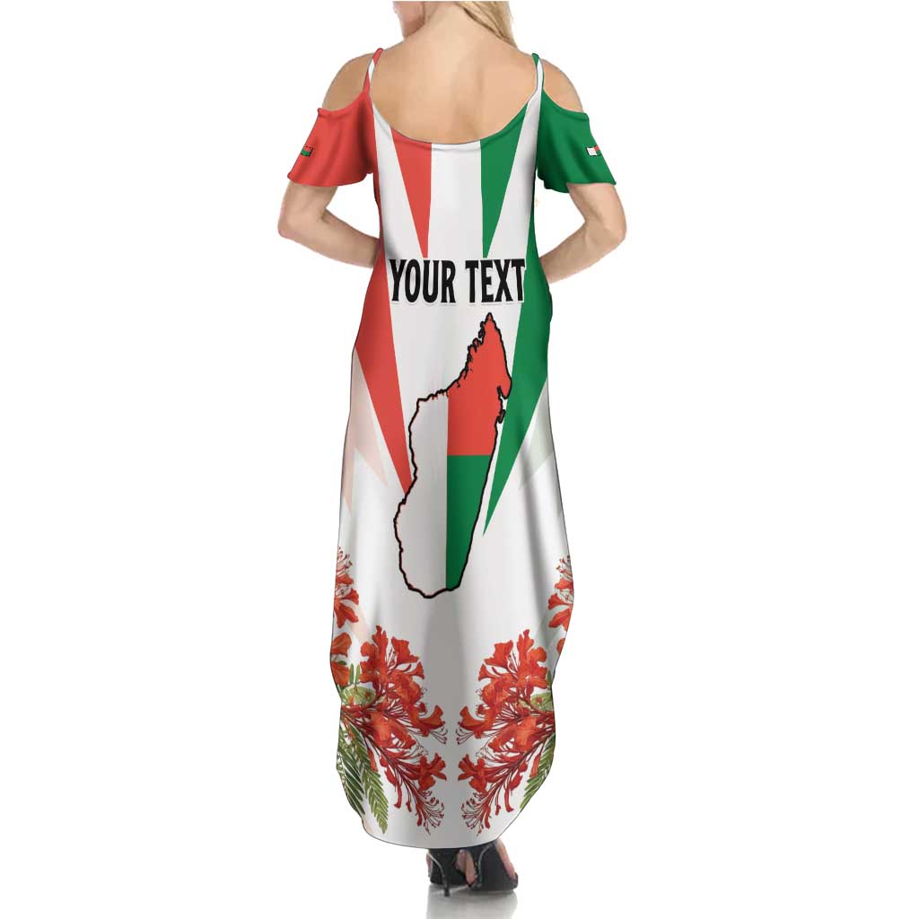 Personalized Madagasikara Family Matching Summer Maxi Dress and Hawaiian Shirt Seal With Poinciana