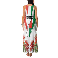 Personalized Madagasikara Family Matching Tank Maxi Dress and Hawaiian Shirt Seal With Poinciana