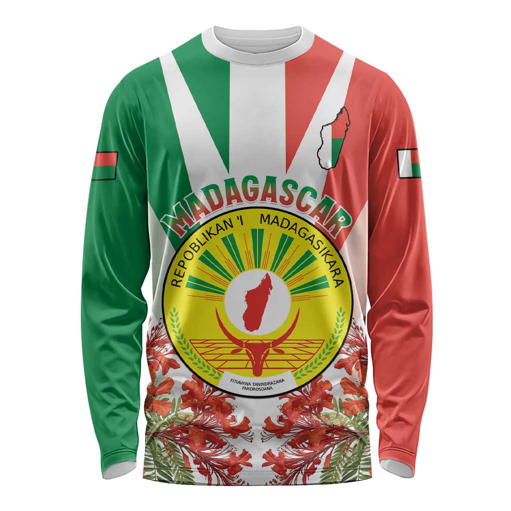 Personalized Madagasikara Long Sleeve Shirt Seal With Poinciana