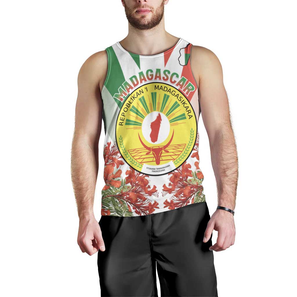 Personalized Madagasikara Men Tank Top Seal With Poinciana