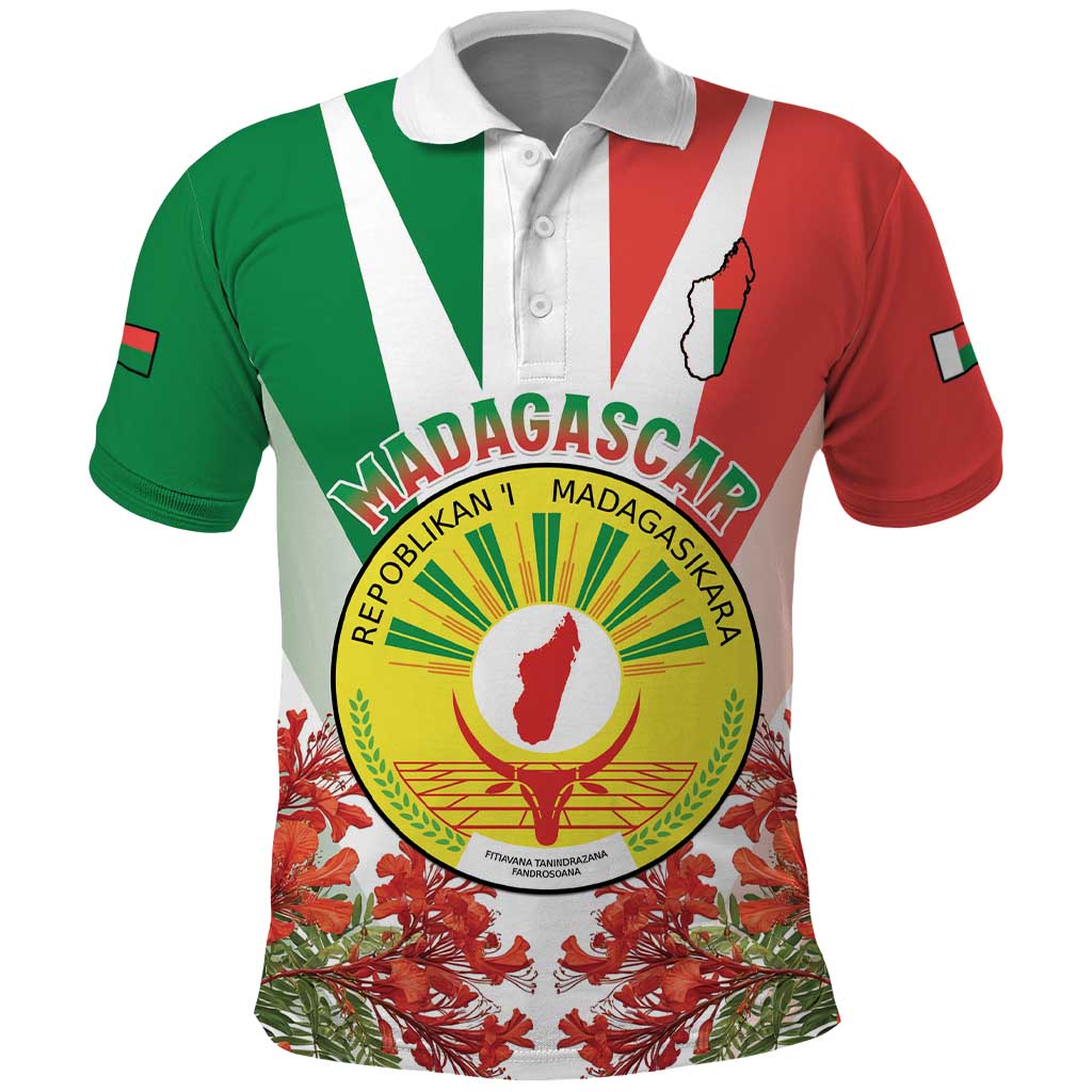 Personalized Madagasikara Polo Shirt Seal With Poinciana