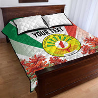 Personalized Madagasikara Quilt Bed Set Seal With Poinciana