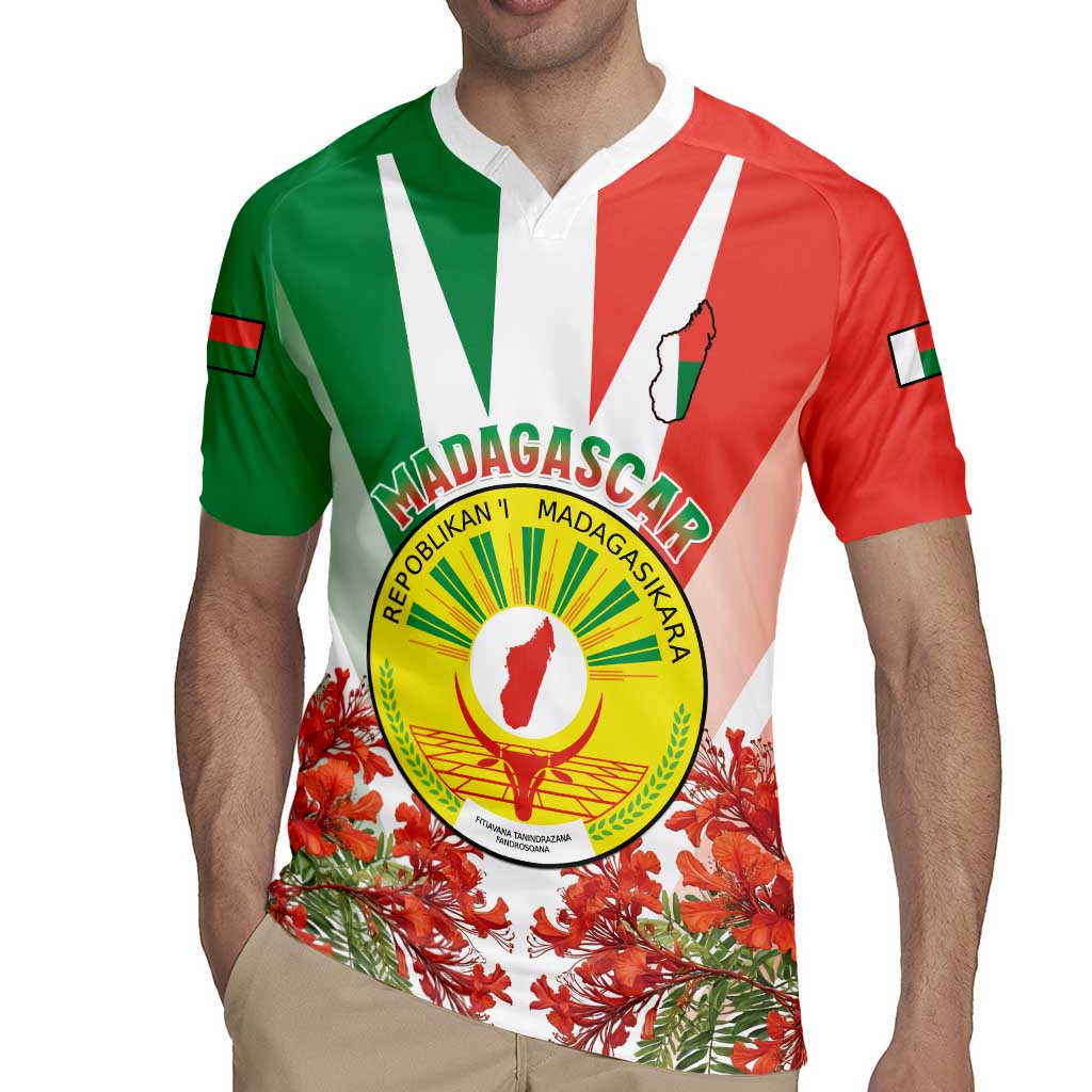 Personalized Madagasikara Rugby Jersey Seal With Poinciana