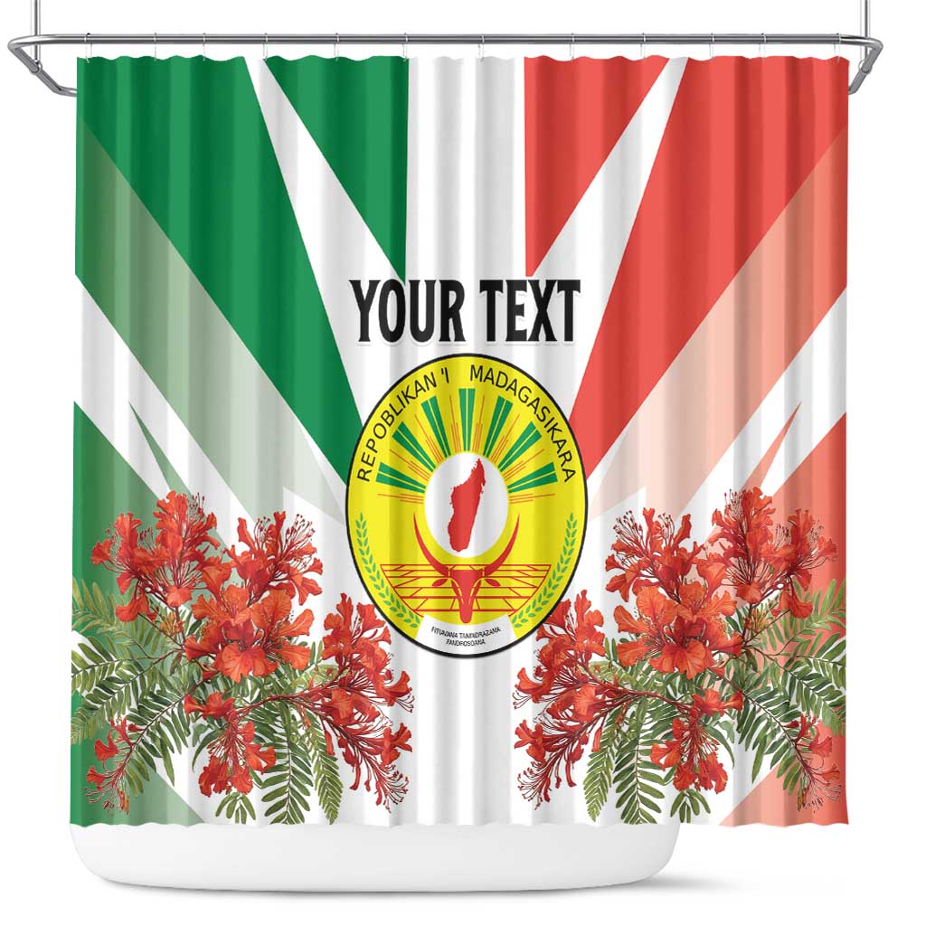 Personalized Madagasikara Shower Curtain Seal With Poinciana