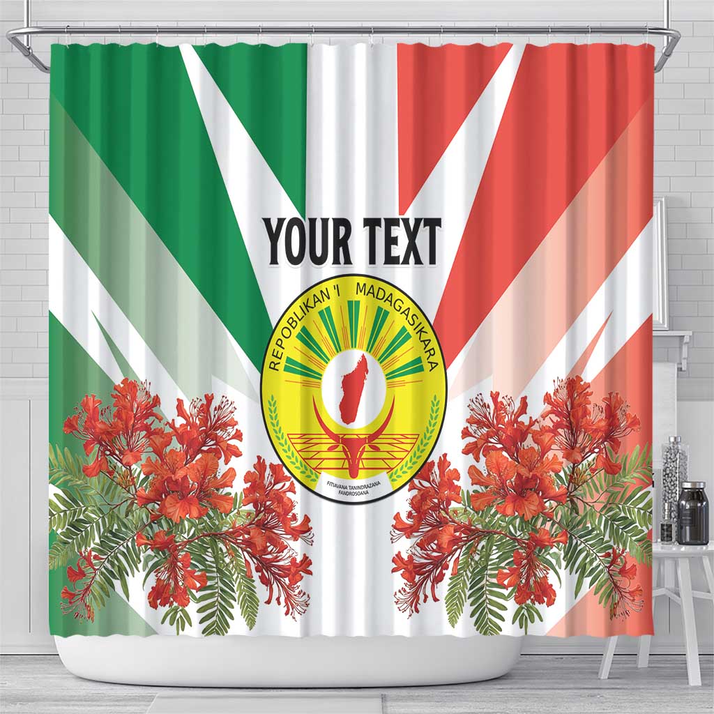 Personalized Madagasikara Shower Curtain Seal With Poinciana