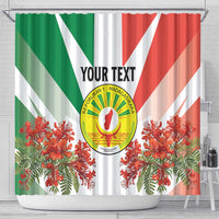 Personalized Madagasikara Shower Curtain Seal With Poinciana