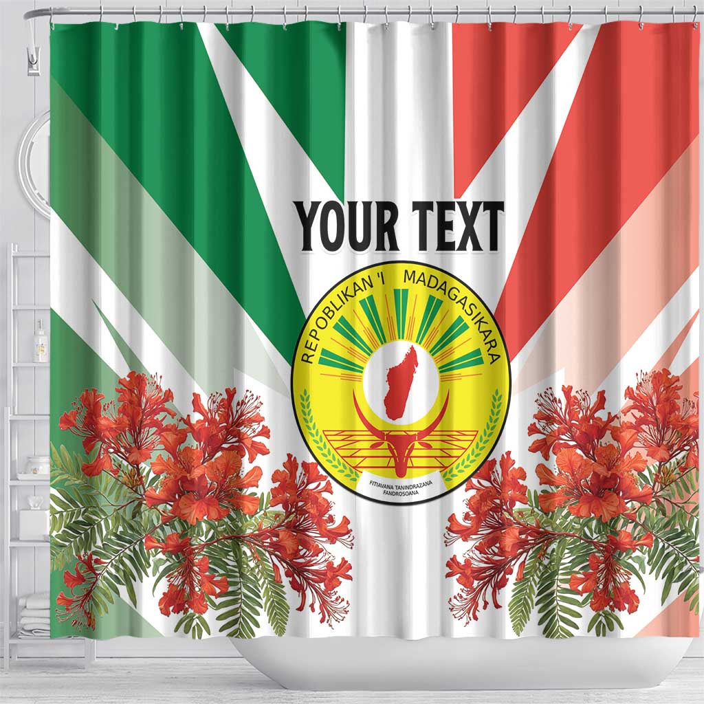 Personalized Madagasikara Shower Curtain Seal With Poinciana